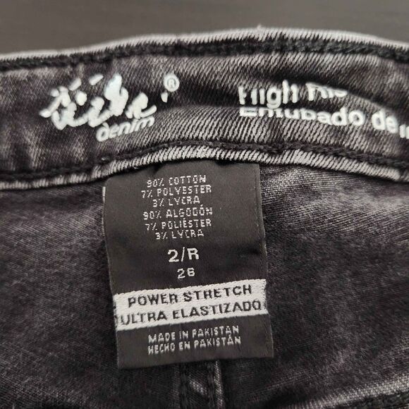 Mossimo Black High-Rise Skinny Jeans Size 2R/26 Mossimo Black Jeans Black Denim - Picture 4 of 6